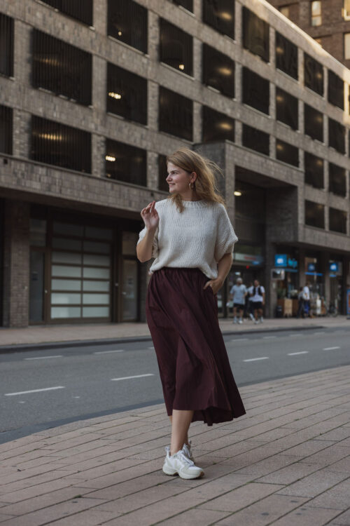 Loesjes gebreid truitje korte mouw off white