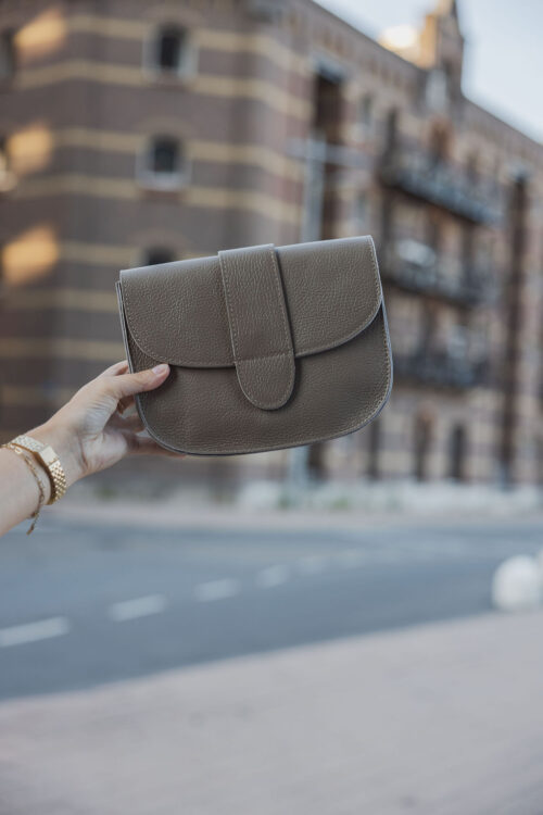 Loesjes moon tasje leer taupe