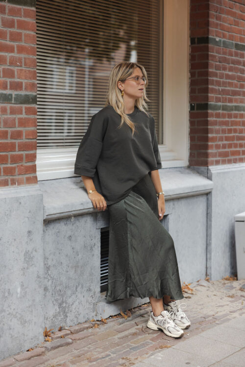 Loesjes sweatshirt army green