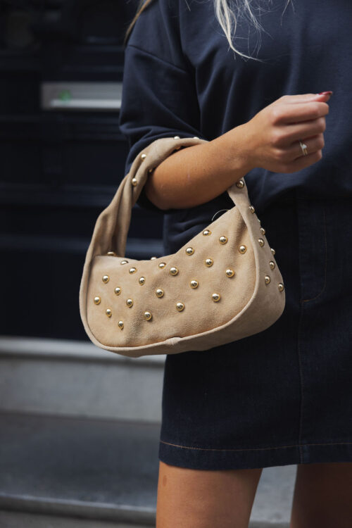 Loesjes handtas lottie suede beige