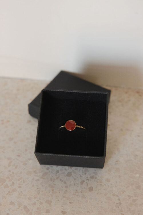 Loesjes ring dot burgundy