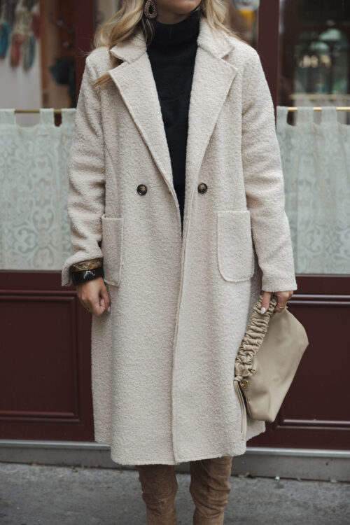 Loesjes teddy mantel beige