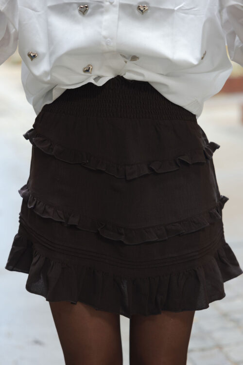 Loesjes roezel rokje donkerbruin