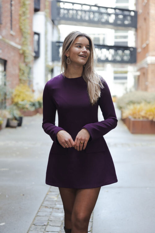 Loesjes a-lijn jurkje paars