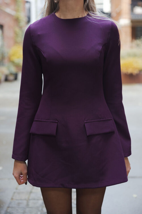 Loesjes a-lijn jurkje paars