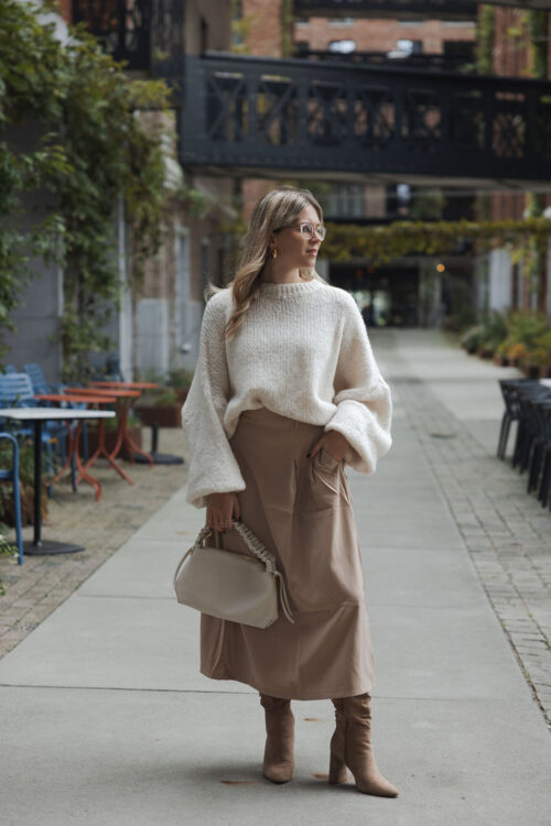 Loesjes azzurro midi rok camel