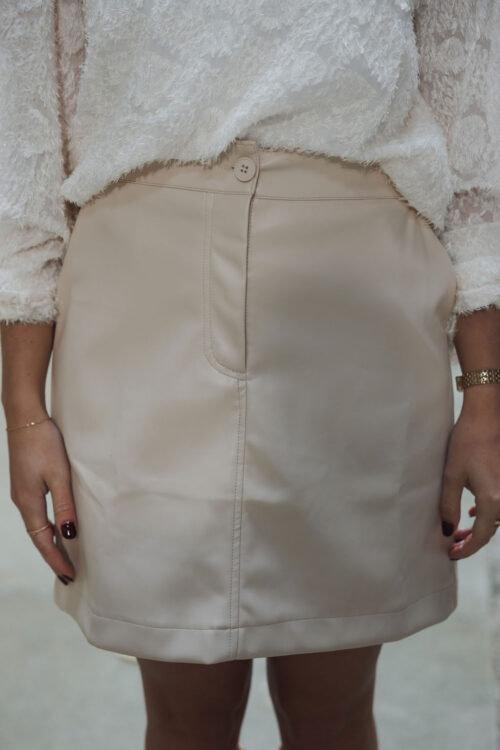 Loesjes azzurro leren rokje zand