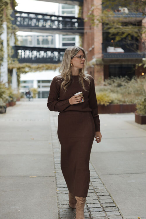 Loesjes rib truitje bruin