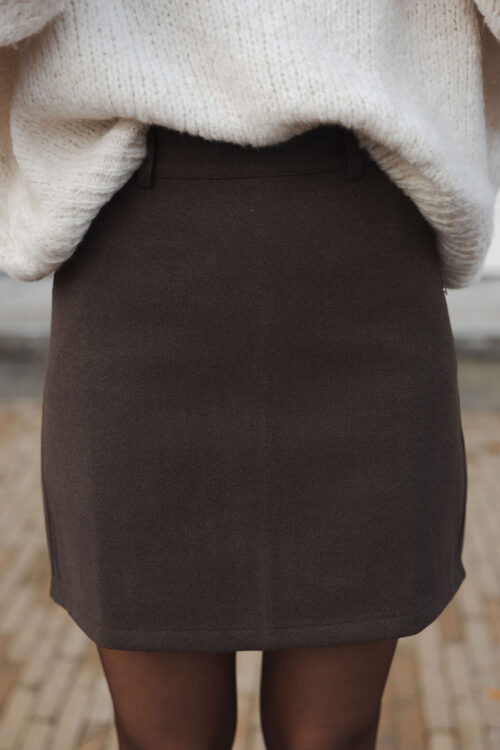 Loesjes knitted rokje bruin