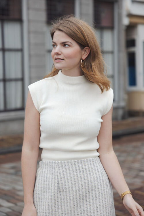 Loesjes basic spencer top beige