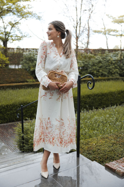 Loesjes maxi jurk met bloemenprint
