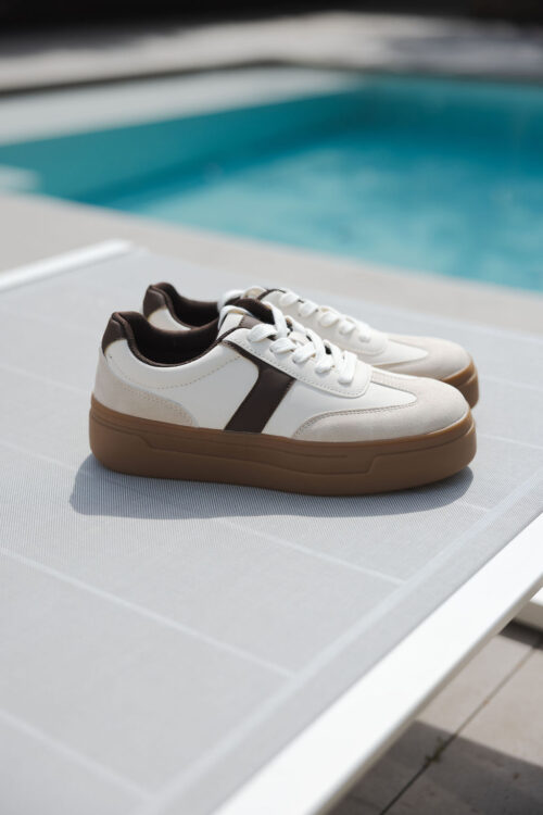 Loesjes sneakers bruin/beige