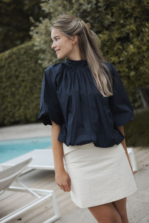 Loesjes ballon blousje navy