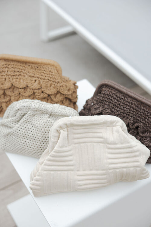 Loesjes clutch lurex zilver