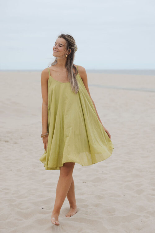 Loesjes strand jurkje groen