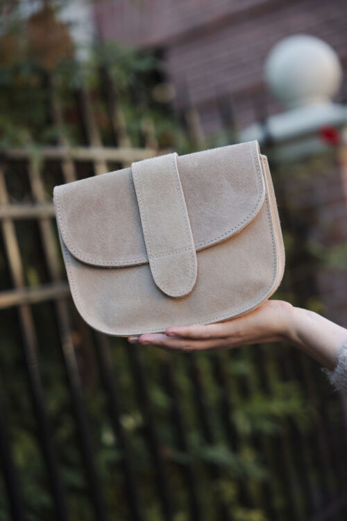 Loesjes moon tasje suède beige