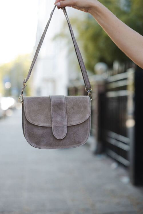 Loesjes moon tasje suède taupe