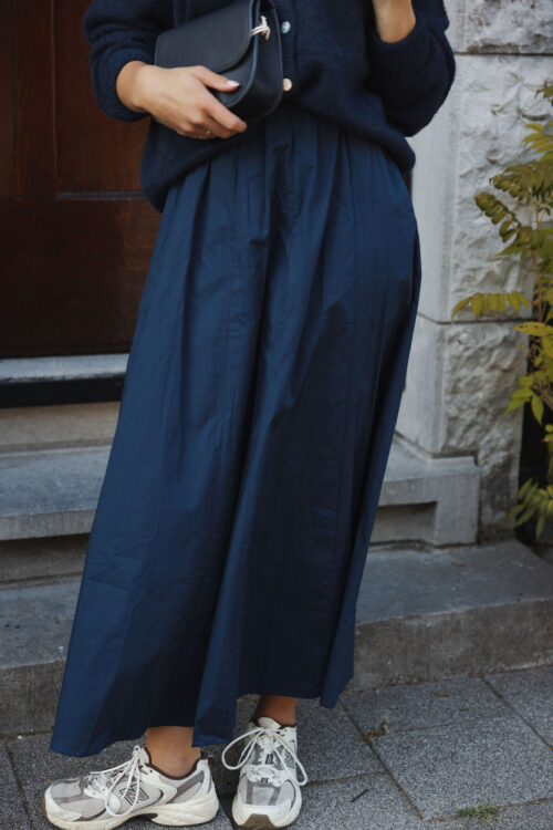 Loesjes maxi katoenen rok donkerblauw
