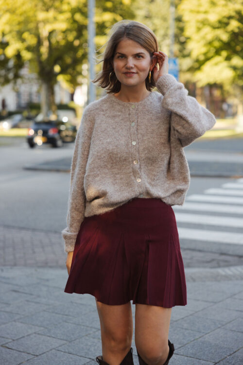 Loesjes fall vestje taupe
