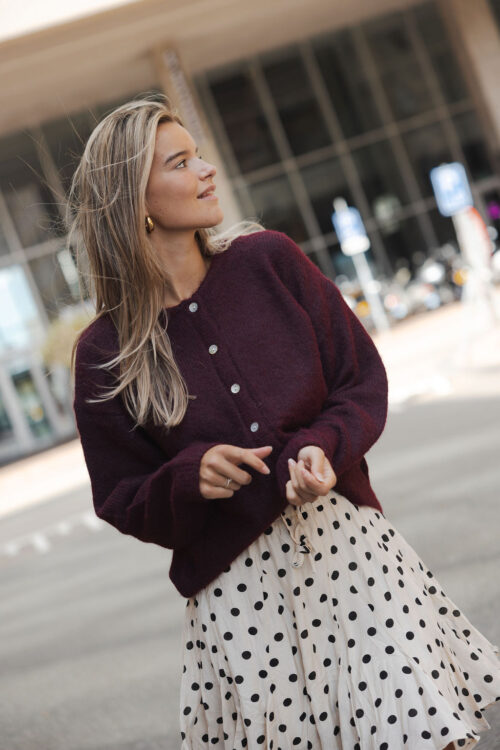 Loesjes fall vestje burgundy