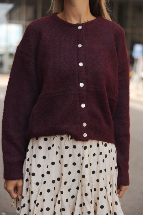 Loesjes fall vestje burgundy