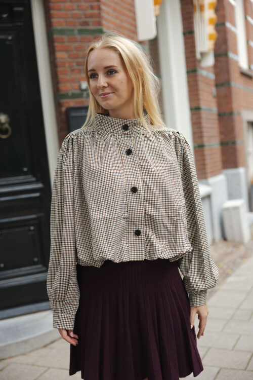 Loesjes ruit bomber blouse jasje