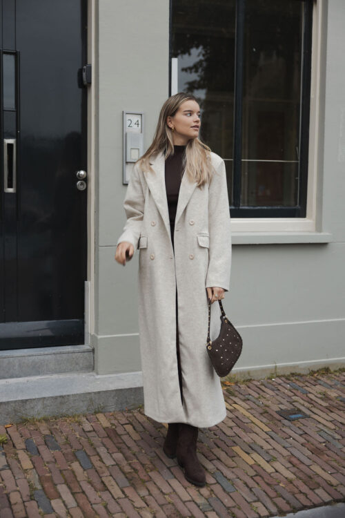 Loesjes autumn mantel jas beige