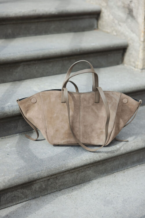Loesjes tas martha suède taupe