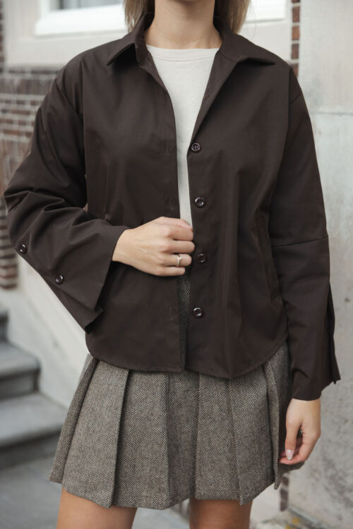 Loesjes blouse jacket donkerbruin