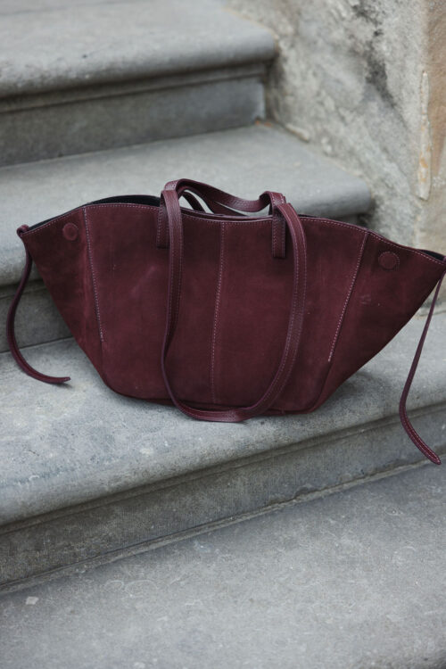 Loesjes tas martha suède burgundy