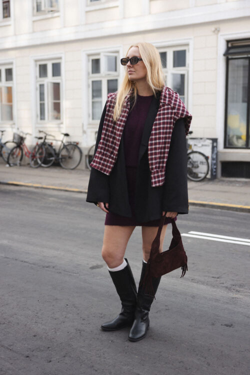Loesjes sienna tasje suède burgundy