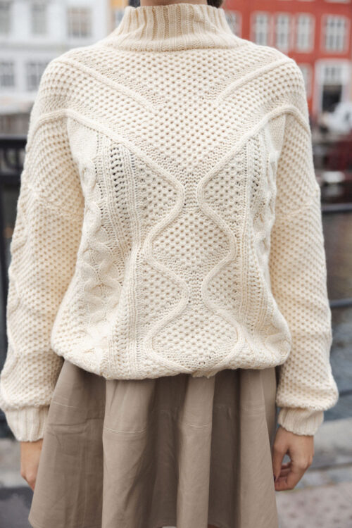 Loesjes kabeltrui off white