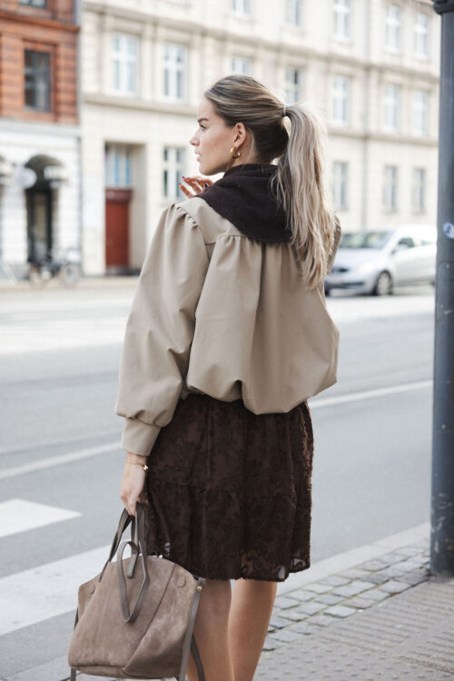 Loesjes bomber trenchcoat jasje camel