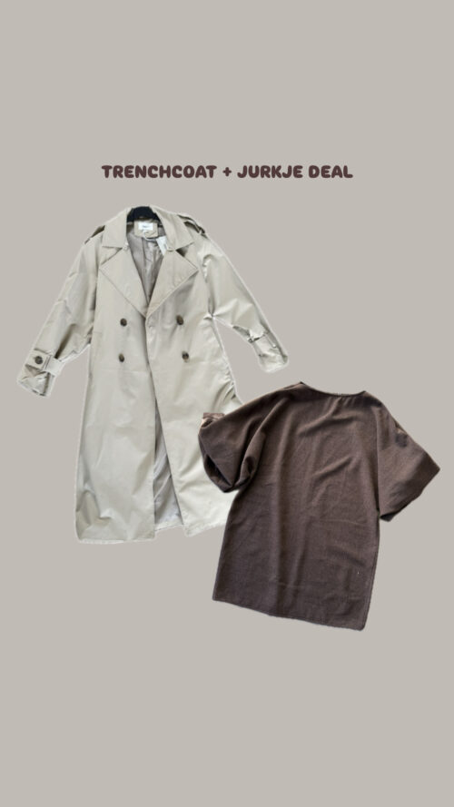 Trenchcoat + jurkje deal