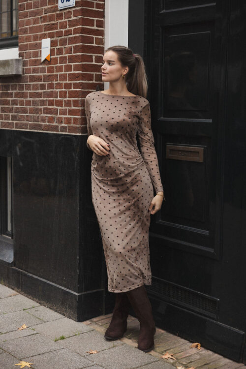 Loesjes midi dot jurk