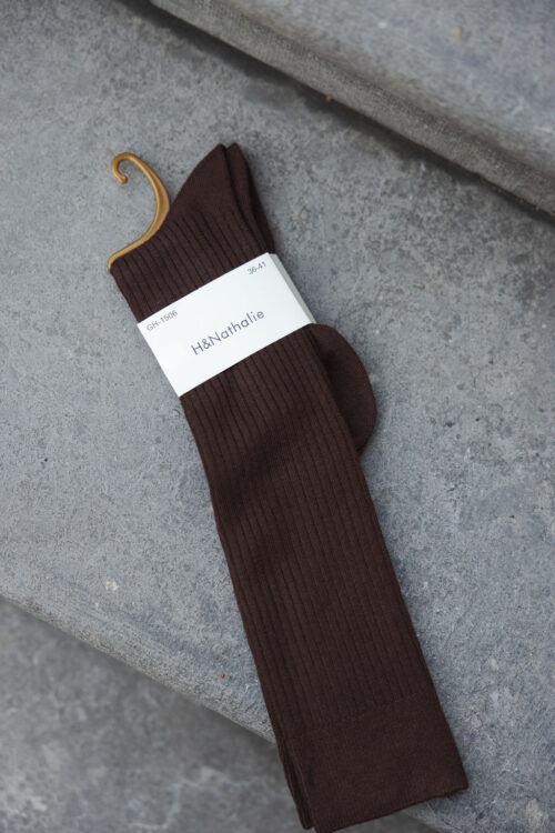 Loesjes kniekousen bruin