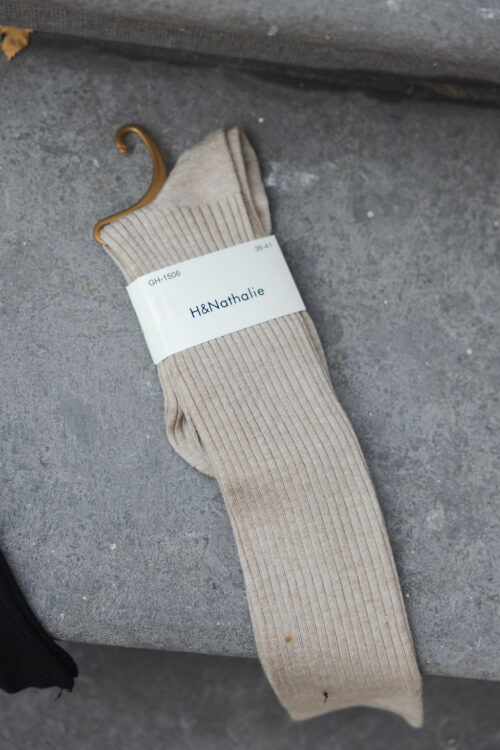 Loesjes kniekousen beige