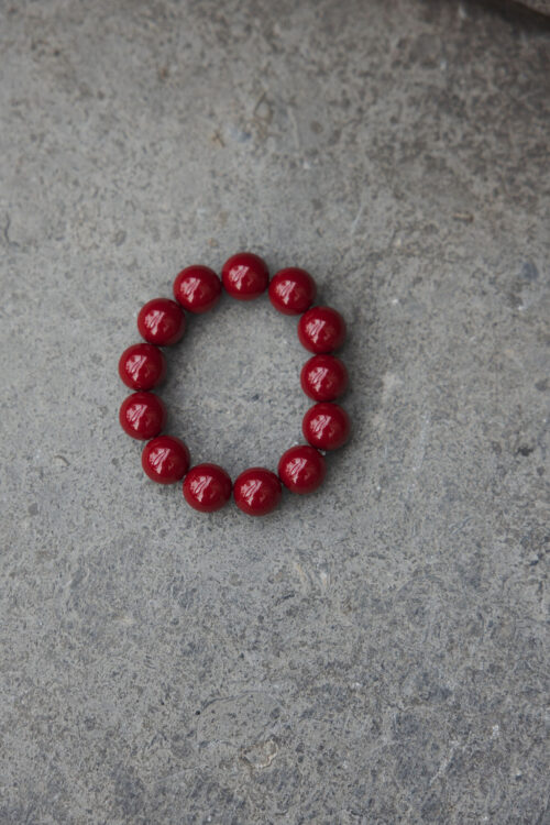 Loesjes kralen armbandje bordeaux