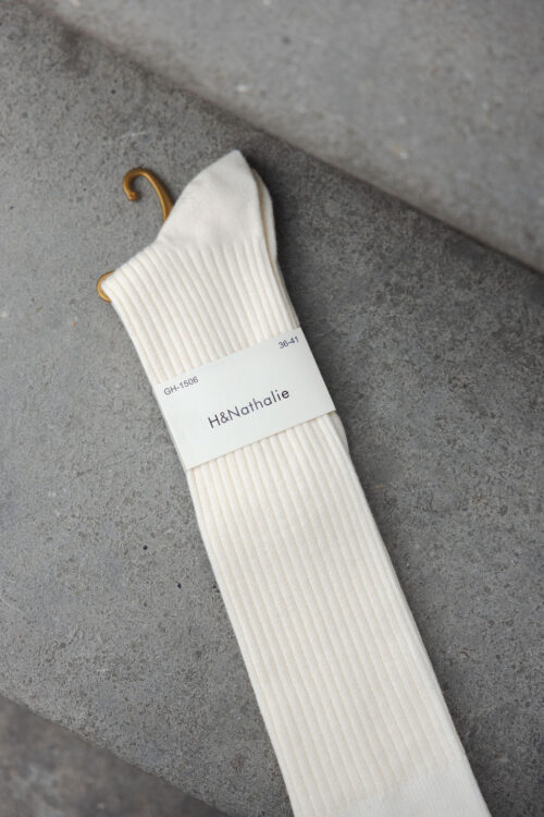 Loesjes kniekousen off white