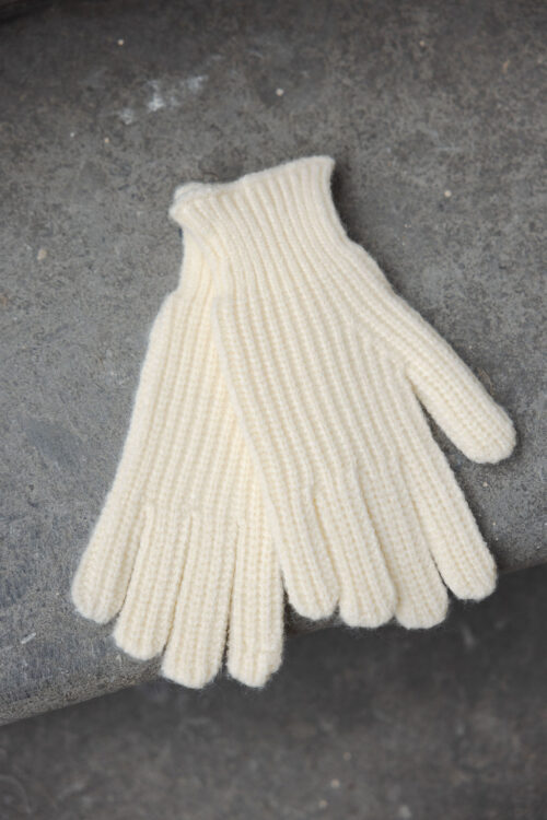 Loesjes knitted handschoenen off white